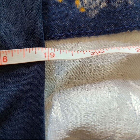 S L Fashions Navy Blue Chiffon Tiered Sequined Dress With Jacket. Size 16 - Picture 14 of 14